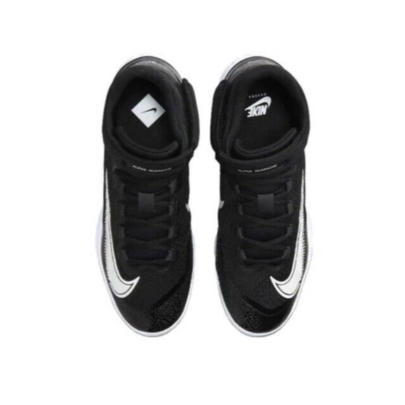 Size 12.5 Nike Mens Cleats Alpha Huarache Elite 4 Mid Black Baseball DJ6520-001 - Picture 4 of 6